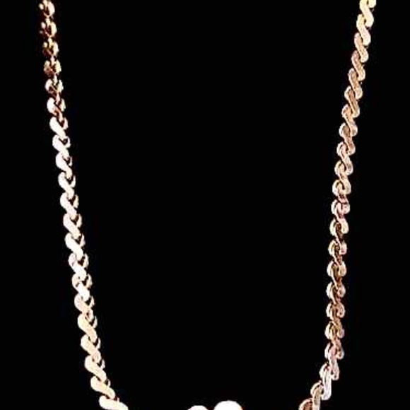 💞💗 SARAH COVENTRY Vintage Gold Toned Key Shaped Necklace With Gemstone Accents - Picture 5 of 10